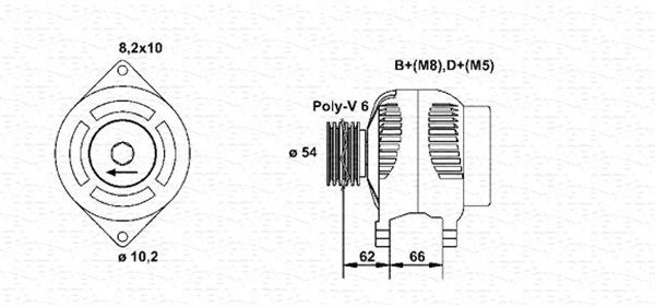 MAGNETI MARELLI Генератор 943356329010